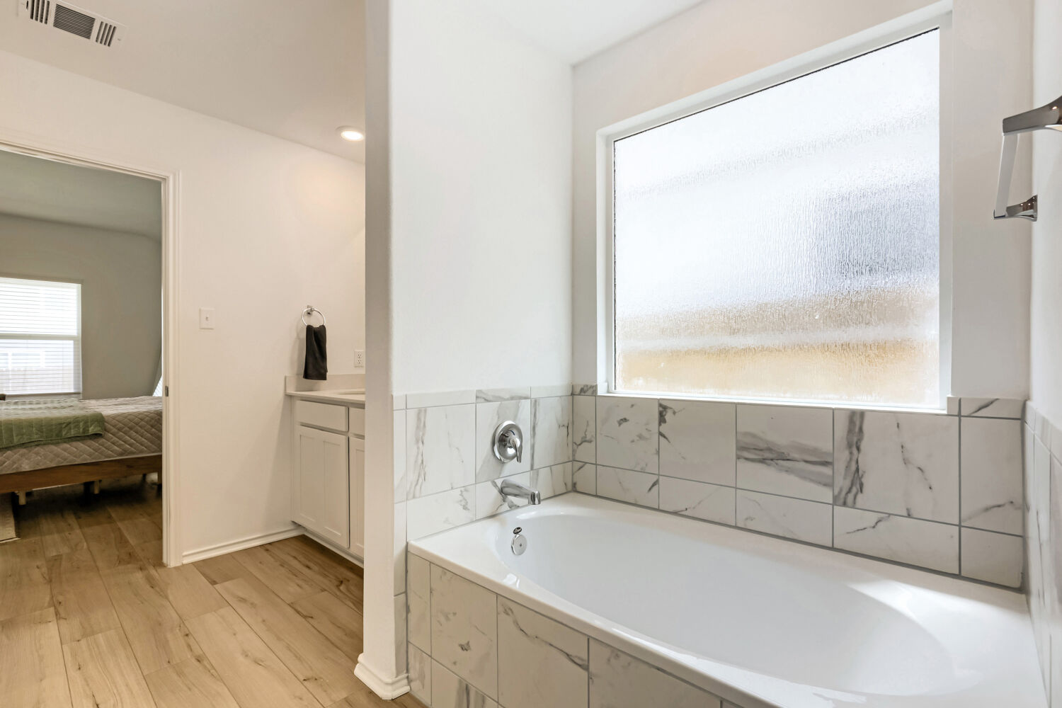 Primary bathroom soaking tub